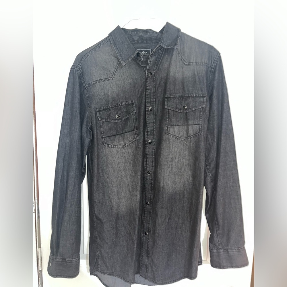 Men’s Coastal Button Up Pearl Snap Dress Shirt